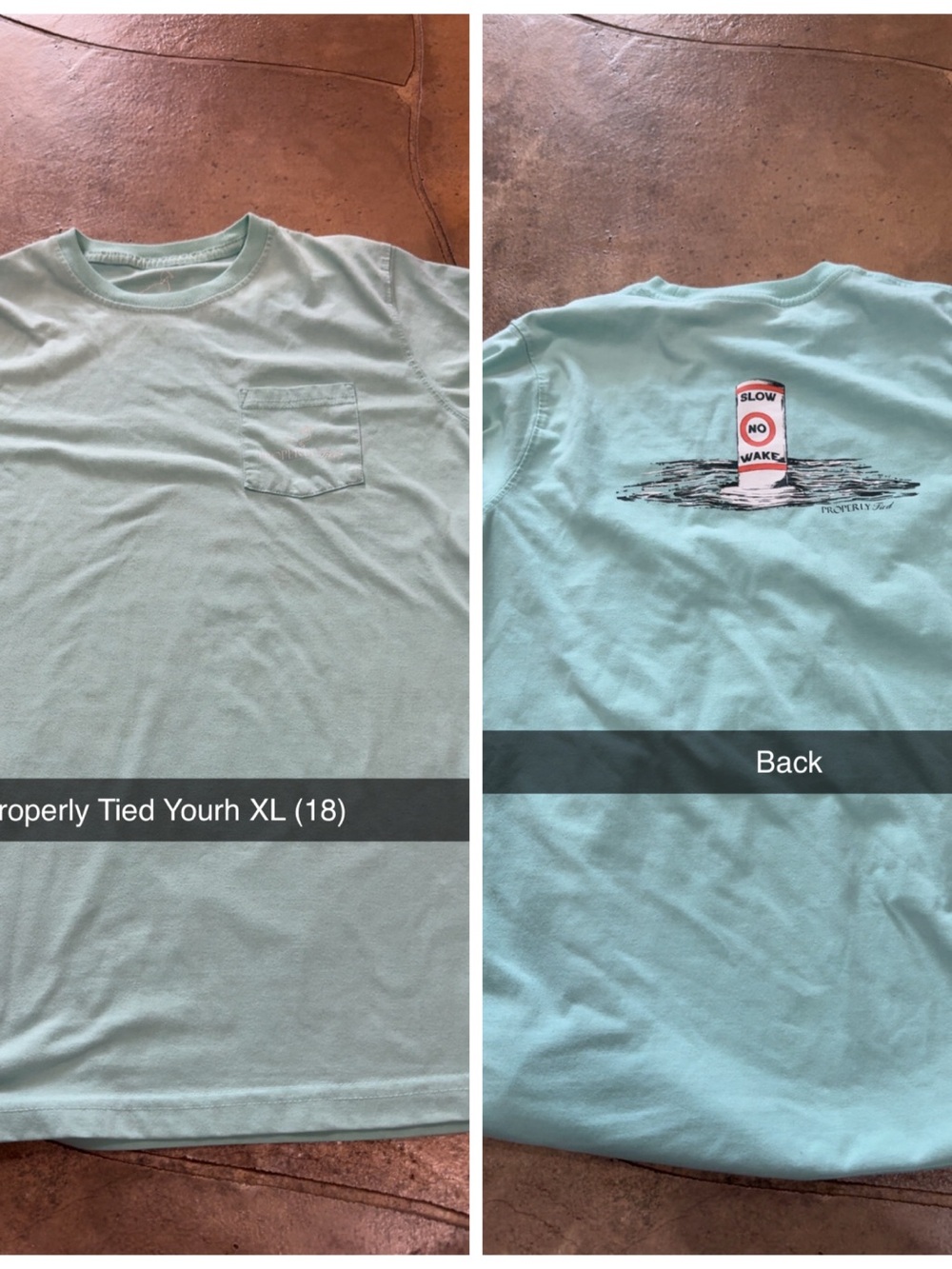 Kids Short-Sleeve Pocket Tee with Back Buoy Graphic - Light Aqua